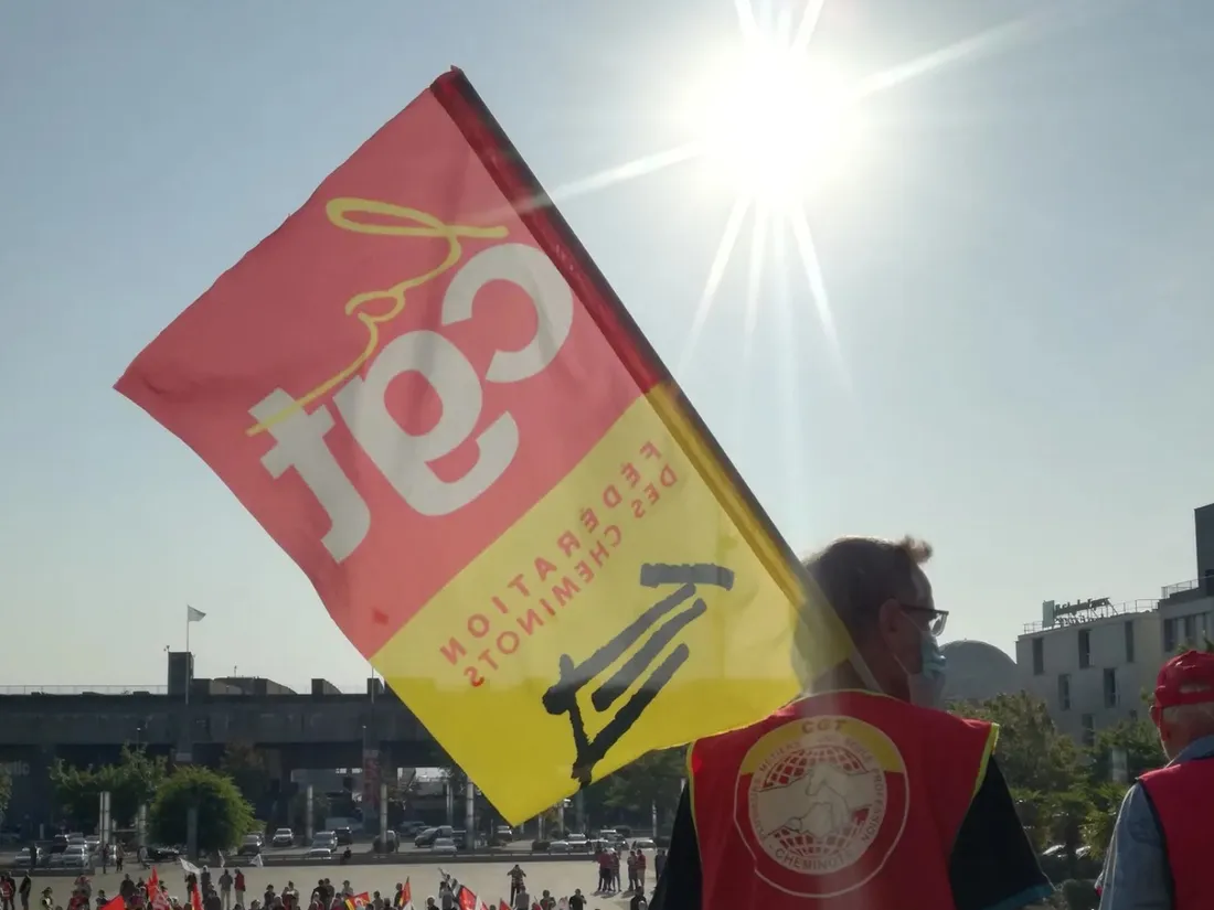 La CGT, lors d'une manifestation à Saint-Nazaire